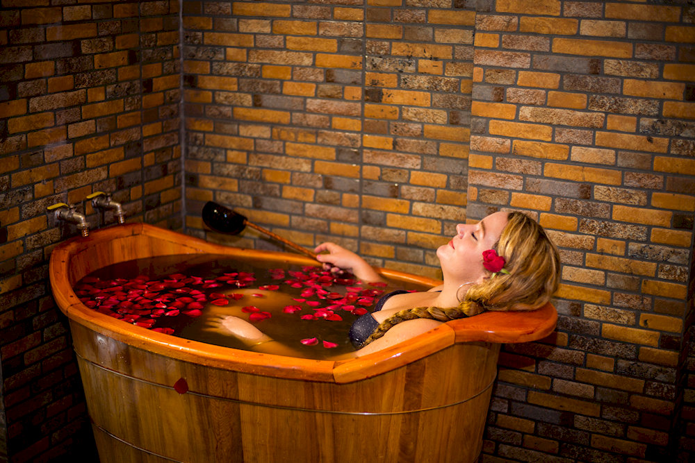 The Red Dao herbal bath is a popular and soothing activity for visitors to Ta Van village